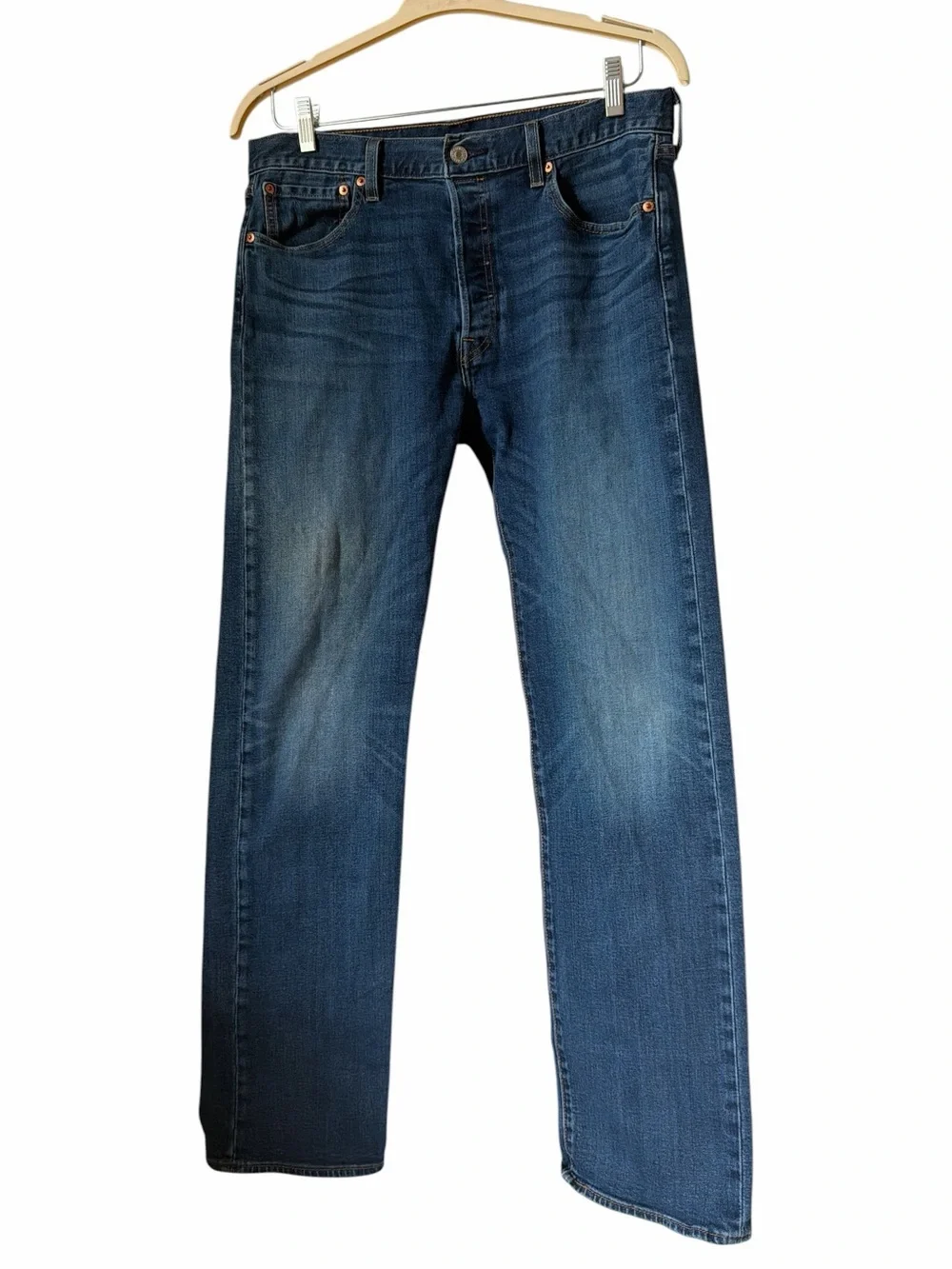 Levi's 501 Original Straight Leg Jeans Dark Blue Denim 34 x 34 Classic 90’s